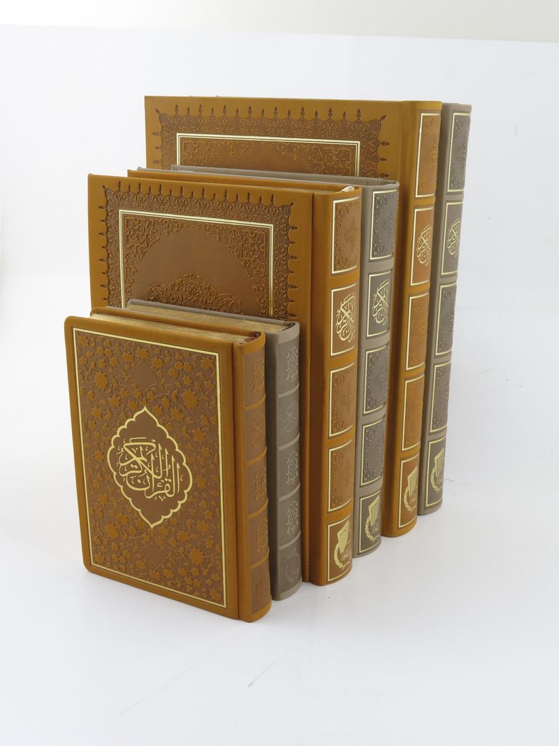 Genuine-leather bindings in graduated sizes